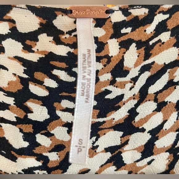 Free People Leopard Abstract Ruffle Wrap Dress NWOT Sz-Small - Picture 4 of 6